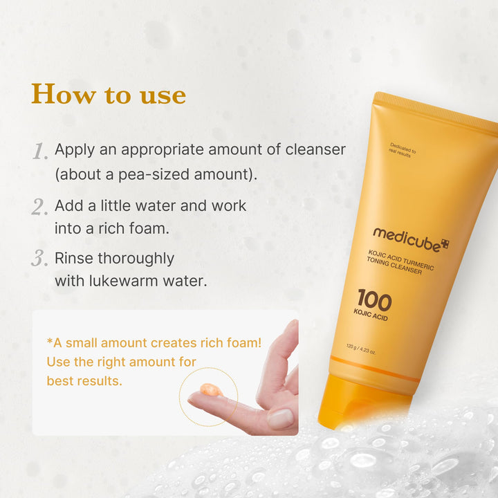 medicube Kojic Acid Turmeric Whip Facial Cleanser