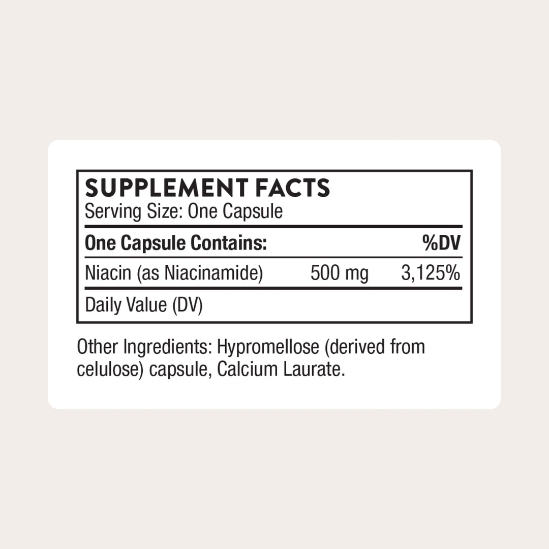 Thorne Research Niacinamide, 500 mg, 180 Count