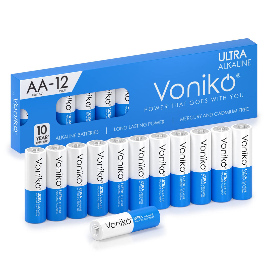 Voniko AA Batteries, 12 Count