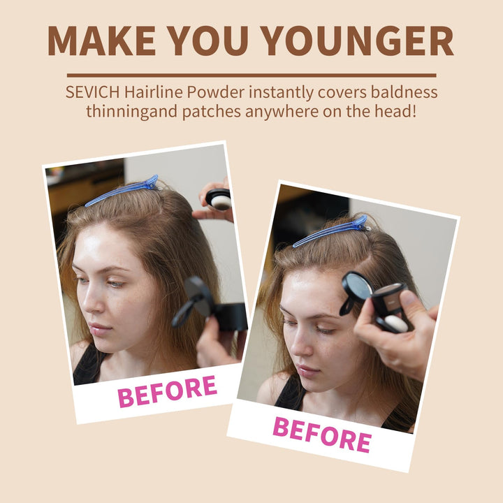 SEVICH Hair Line Powder, Black, 4 g