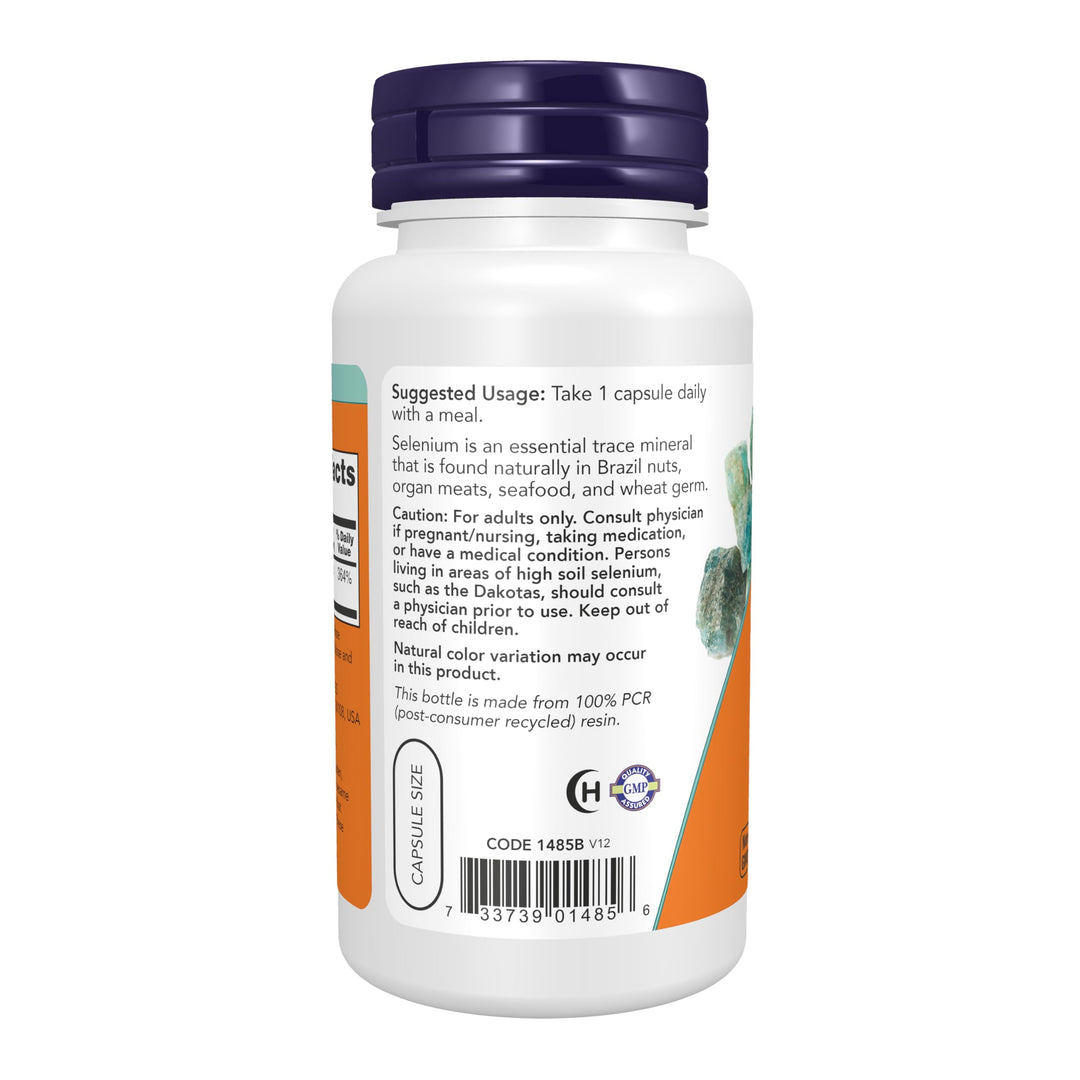 NOW Selenium 200 mcg, 90 Count