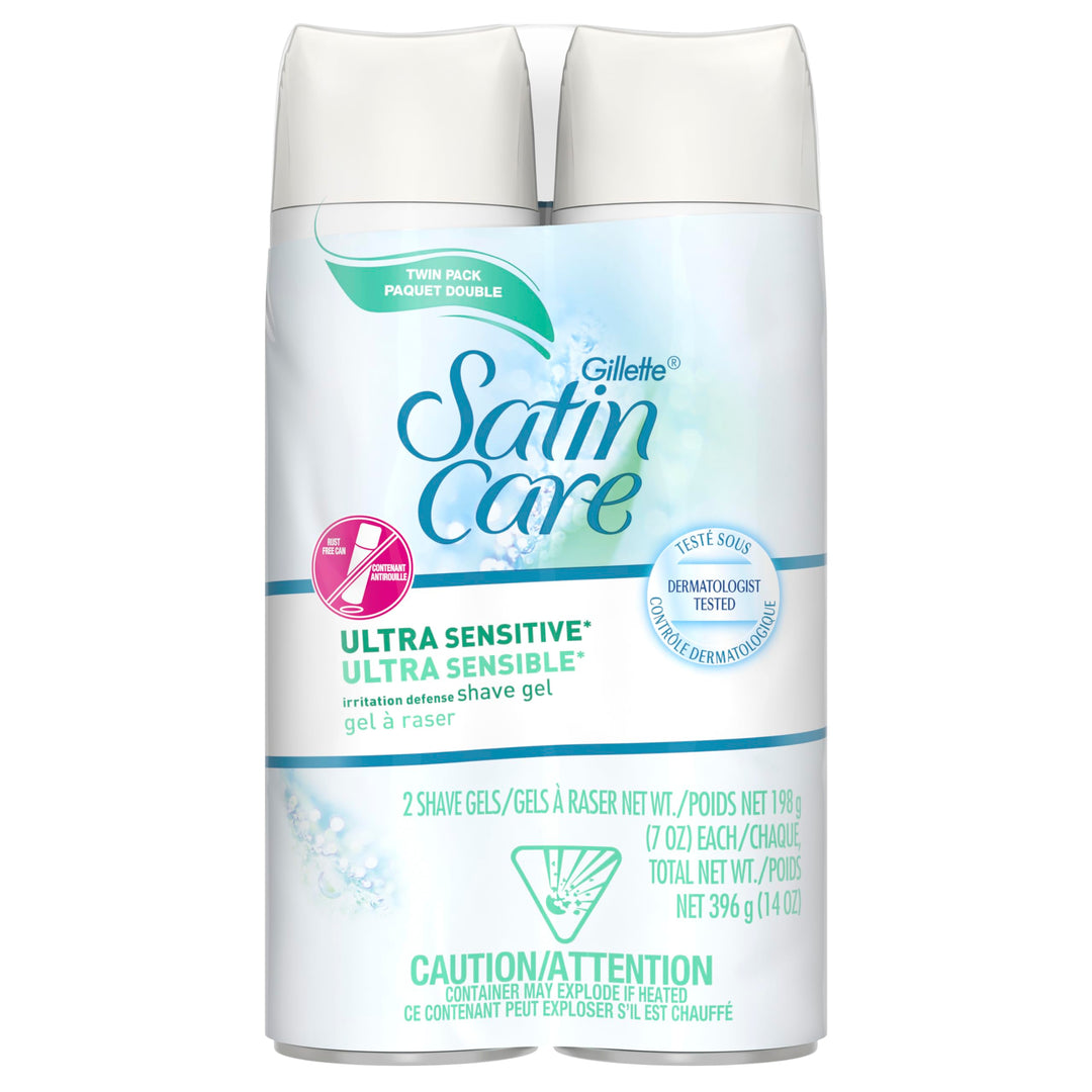 Gillette Venus Shave Gel, Fragrance Free, 7 oz, Pack of 2