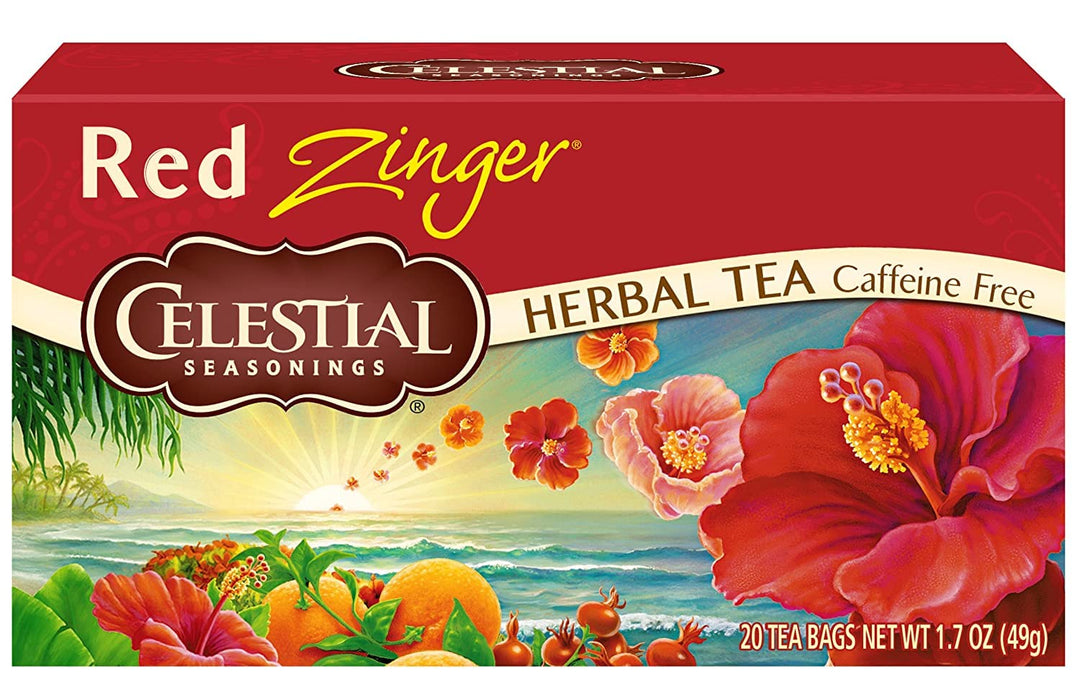 Celestial Seasonings Red Zinger Herbal Tea, Caffeine Free, 20 Count