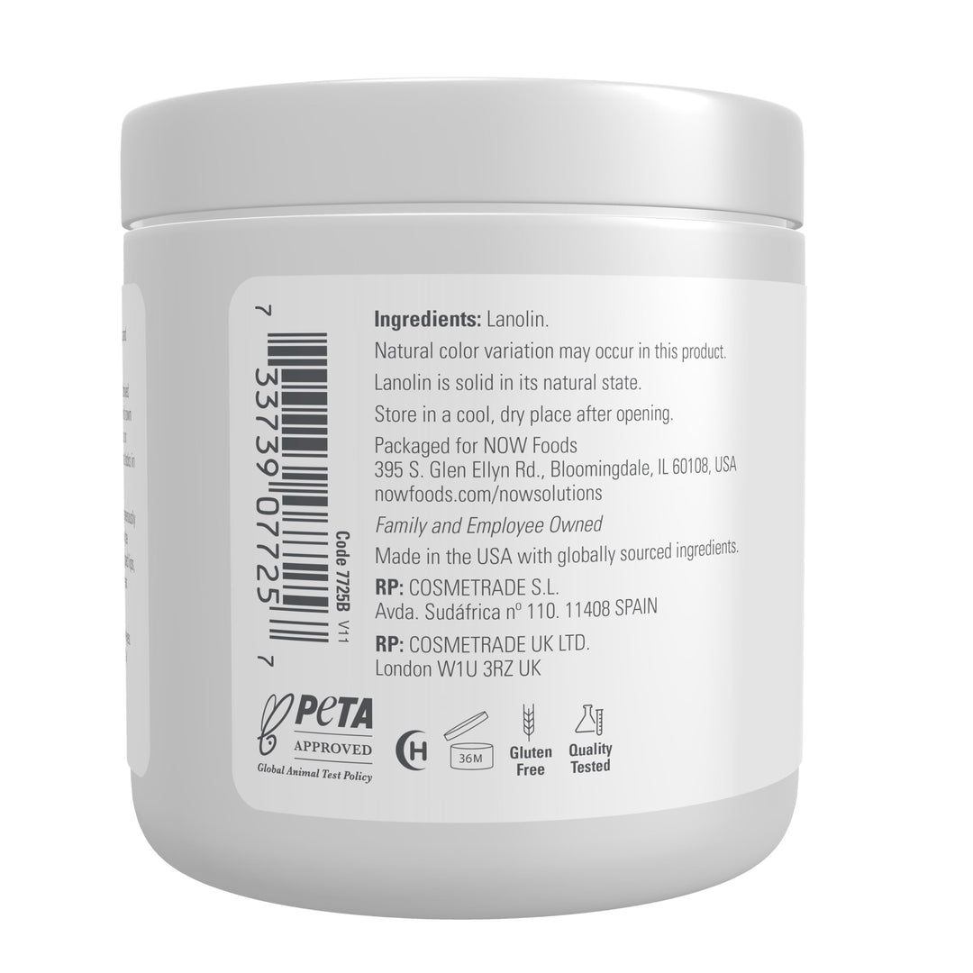 NOW Solutions Pure Lanolin Skin Protectant, 7 oz