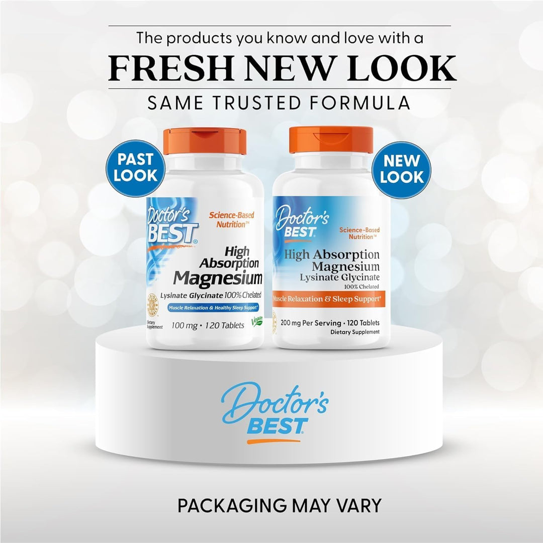 Doctor's BEST Magnesium Glycinate Lysinate, 120 Count