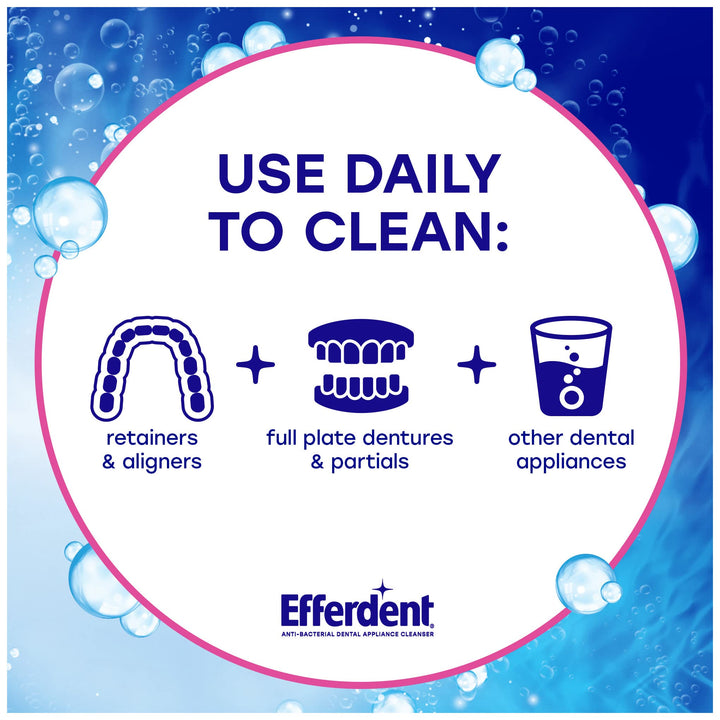 Efferdent Original Anti-Bacterial Denture Cleanser Tablets, 102 Count