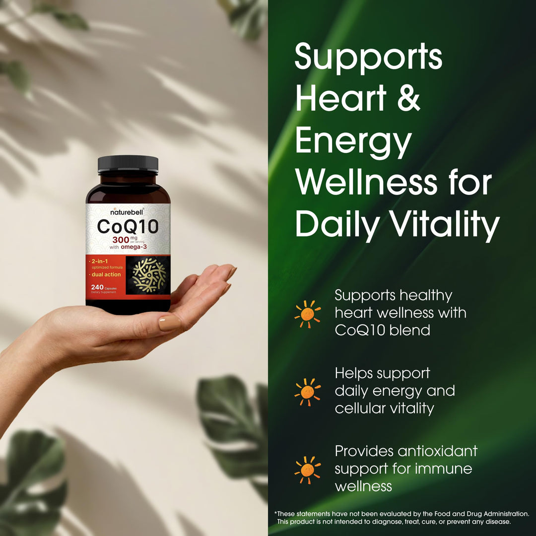NatureBell CoQ10 Ubiquinone, 300 mg, 240 Count