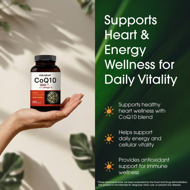 NatureBell CoQ10 Ubiquinone, 300 mg, 240 Count