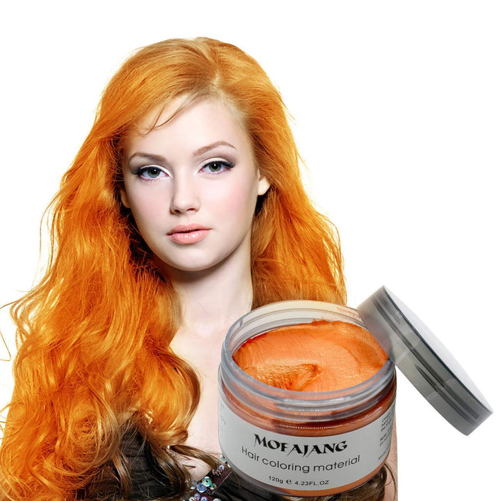 NYKKOLA Hair Wax Color Dye Styling Cream, Orange
