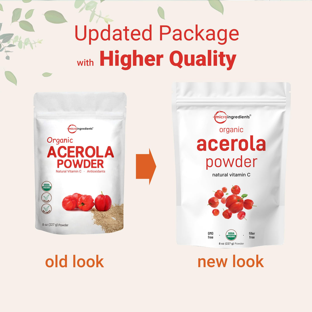 Micro Ingredients Acerola Cherry Powder, Organic, 8 oz