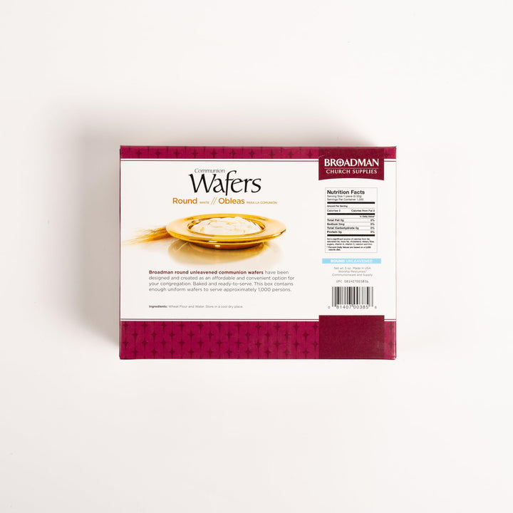 BROADMAN CHURCH SUPPLIES Communion Wafers, White, 1000 Count, Pack of 10