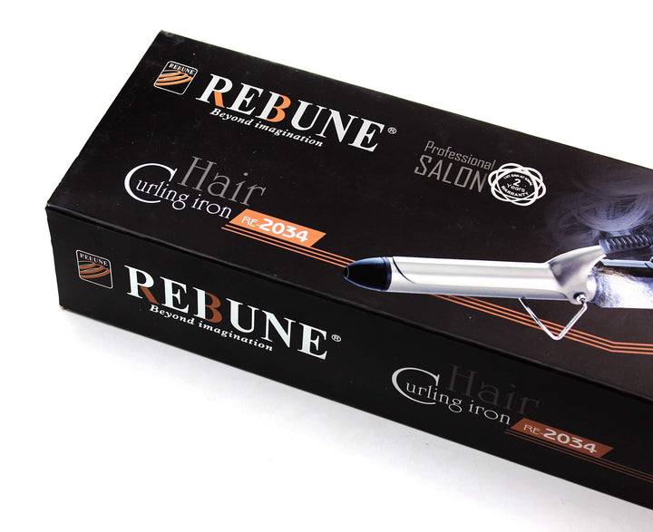 REBUNE RE-2034 Pro Corded Hair Curler, Black, Medium