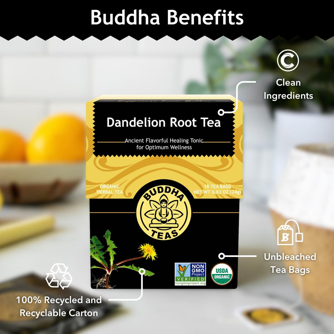 Buddha Teas Dandelion Root Tea, 18 Count