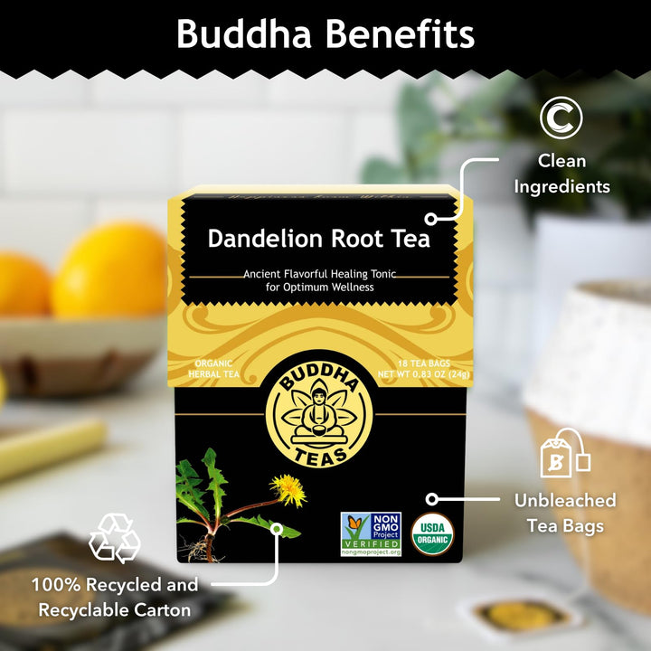 Buddha Teas Dandelion Root Tea, 18 Count