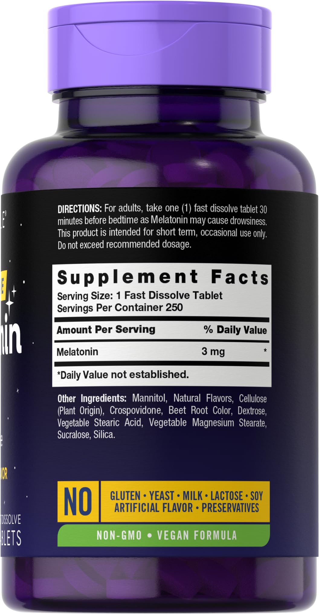 Carlyle Melatonin Fast Dissolve Tablets, 3 mg, 350 Count