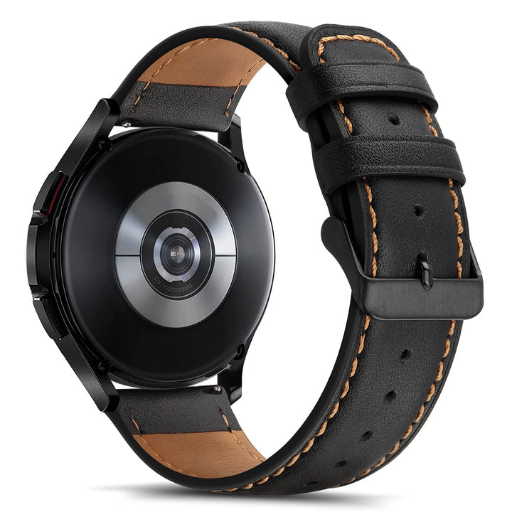 Tasikar Leather Watch Strap, Black