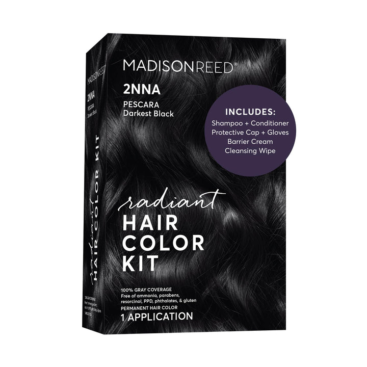 Madison Reed Radiant Hair Color Kit, 2NNA Darkest Cool Black