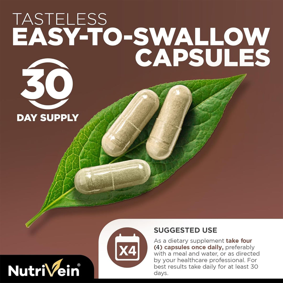 Nutrivein Mushroom Supplement, 2600 mg, 120 Count