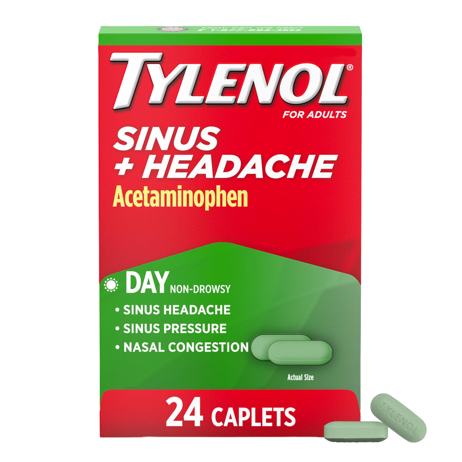 Tylenol Sinus Plus Headache Daytime Caplets, 325 mg, 24 Count