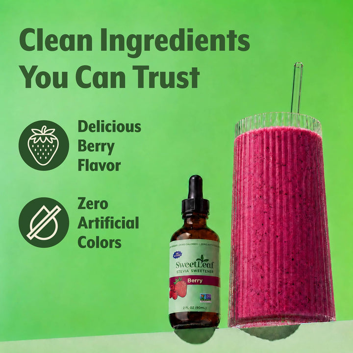 SweetLeaf Liquid Stevia Sweetener, Berry, 2 fl oz