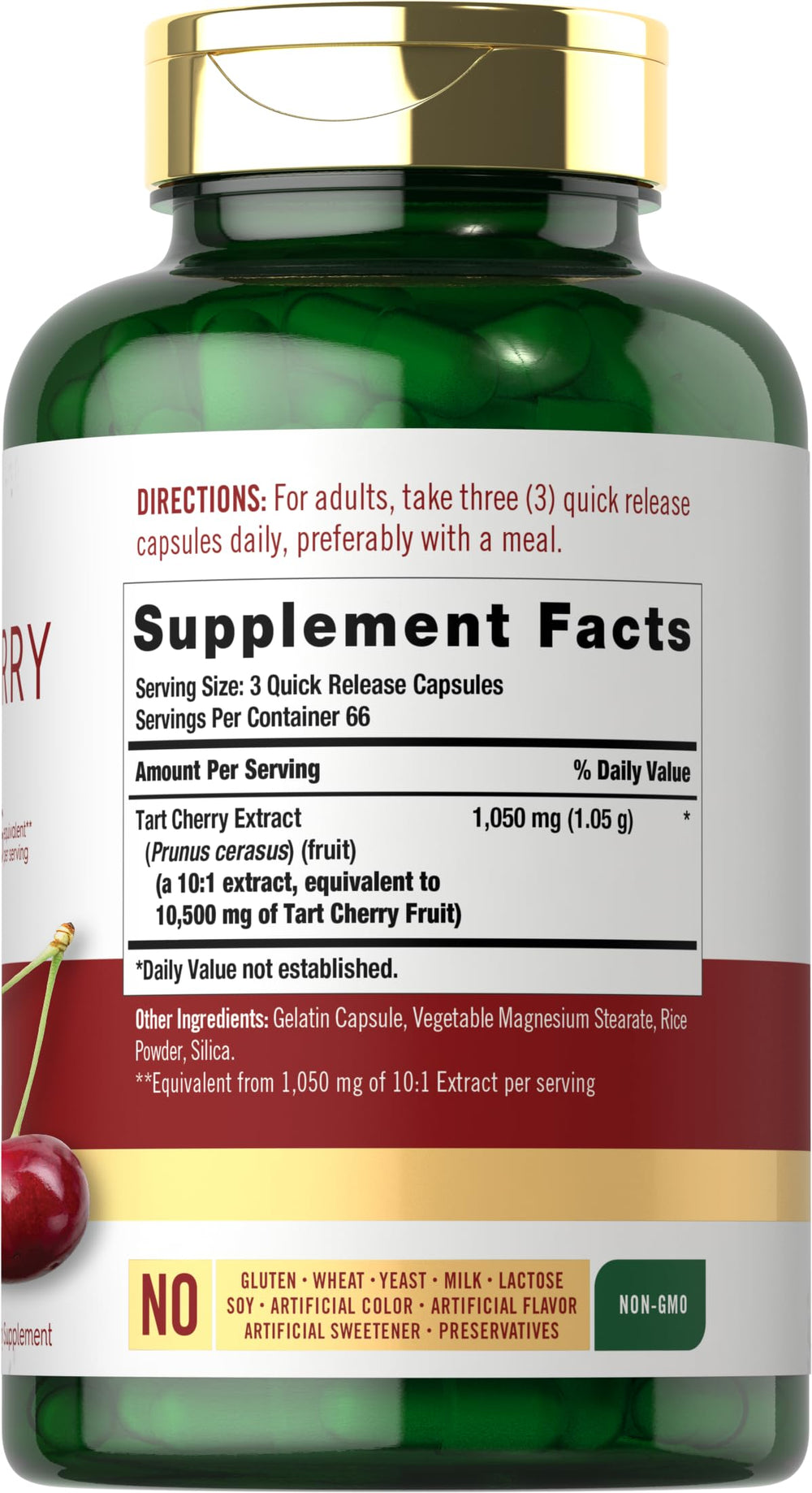 Carlyle Tart Cherry Capsules, 10,500 mg, 200 Count