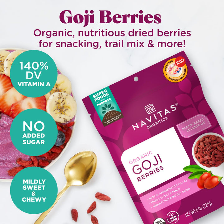 Navitas Organics Goji Berries, 8 oz