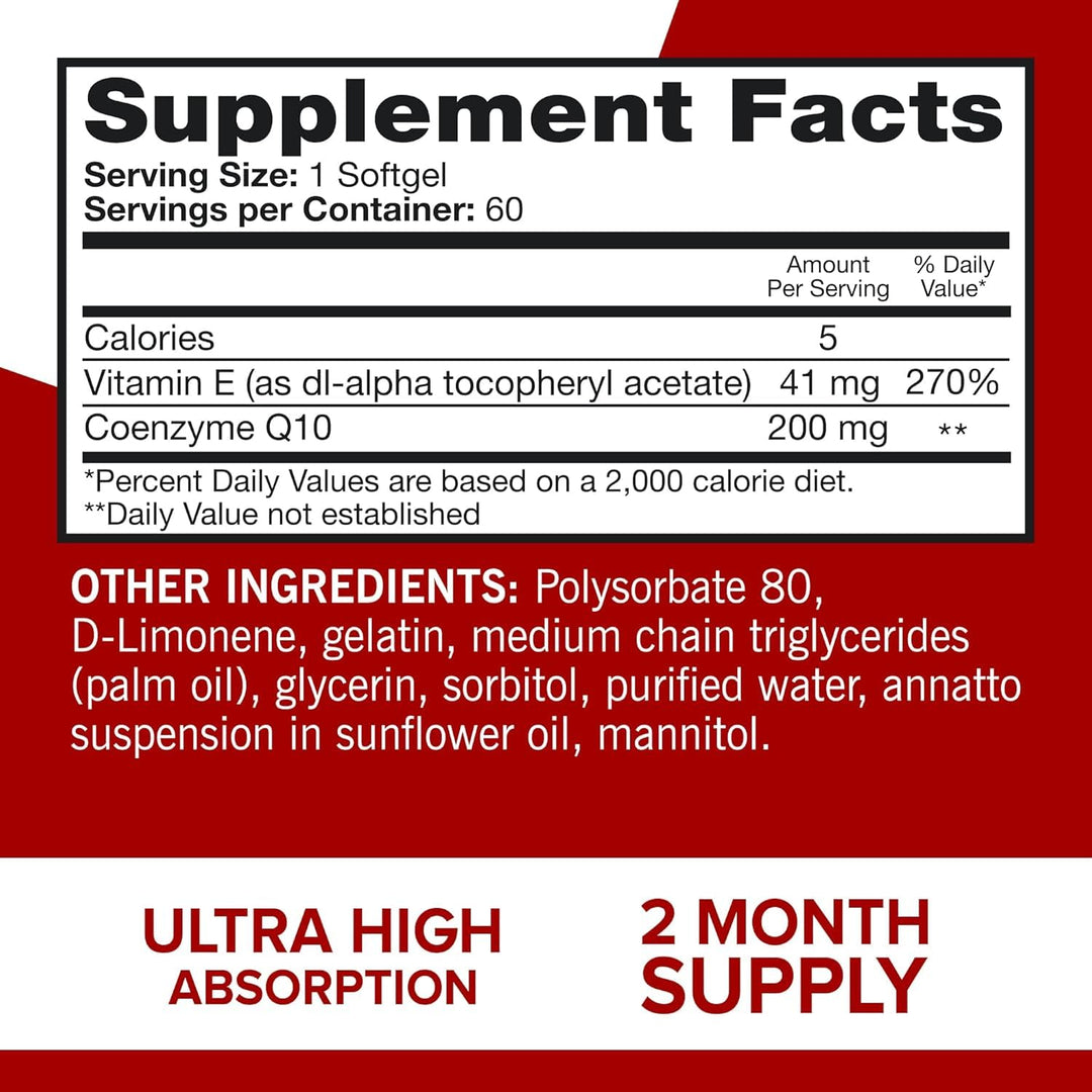 Qunol Ultra CoQ10, 200 mg, 60 Count