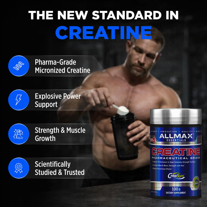 ALLMAX Creatine Powder, Micronized Creatine Monohydrate, 100 g