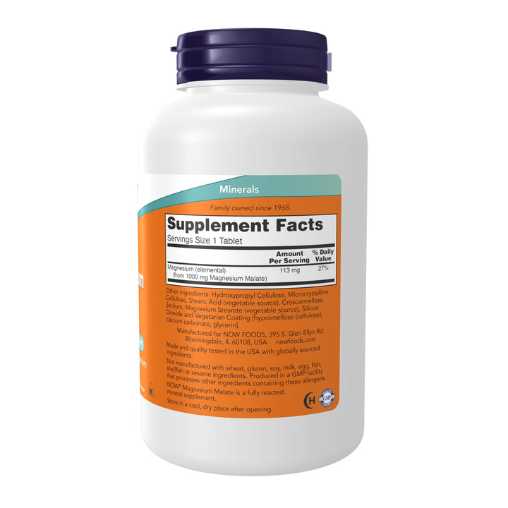 NOW Magnesium Malate 1000 mg, 180 Count