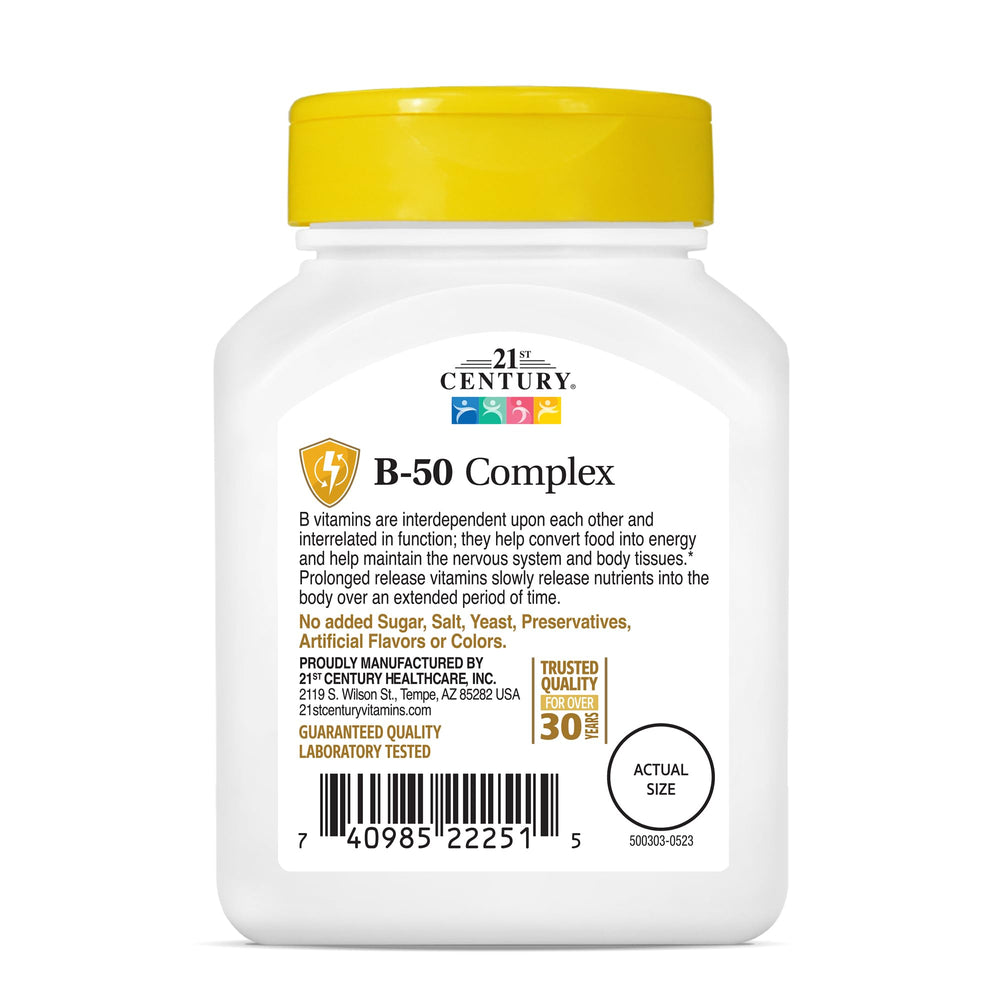21st Century B Complex Prolonged Release, 60 Count
