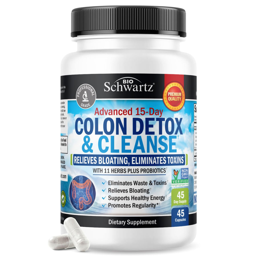 BioSchwartz Colon Detox & Cleanser, Extra Strength, 45 Count