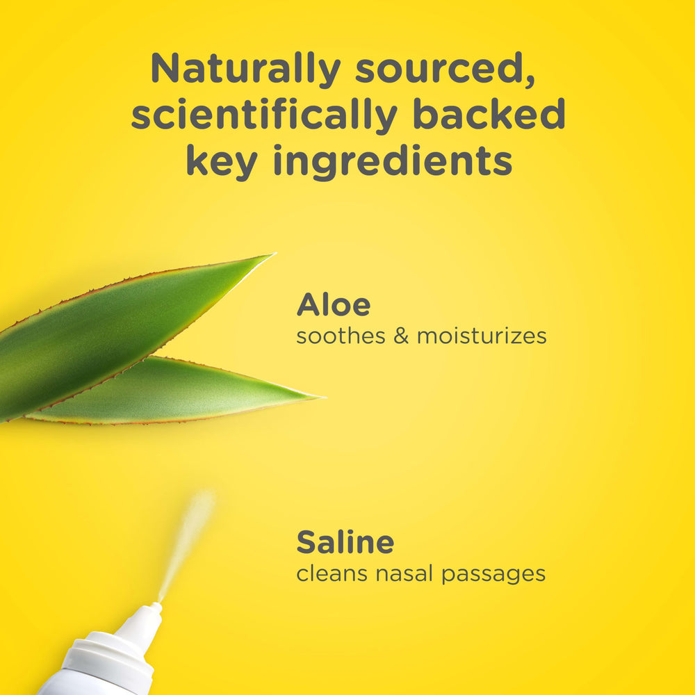 Zarbee's Soothing Saline Nasal Mist And Spray, Aloe, 3 fl oz
