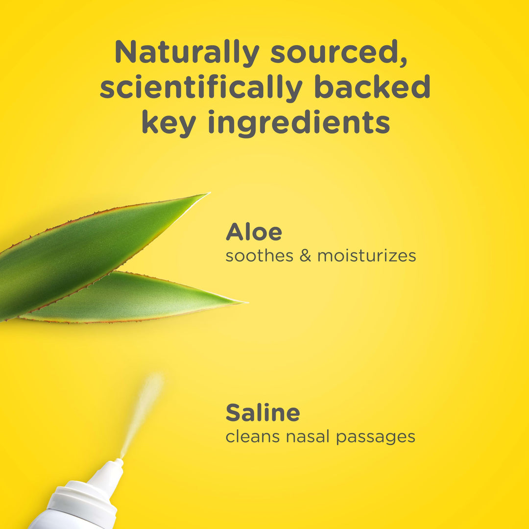 Zarbee's Soothing Saline Nasal Mist And Spray, Aloe, 3 fl oz