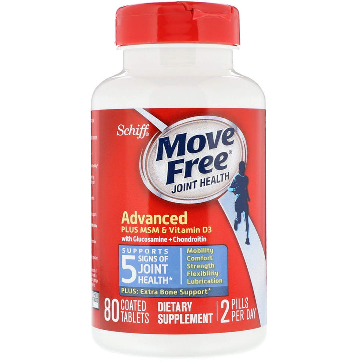 Schiff Move Free Joint Health Plus MSM & Vitamin D3, 80 Count