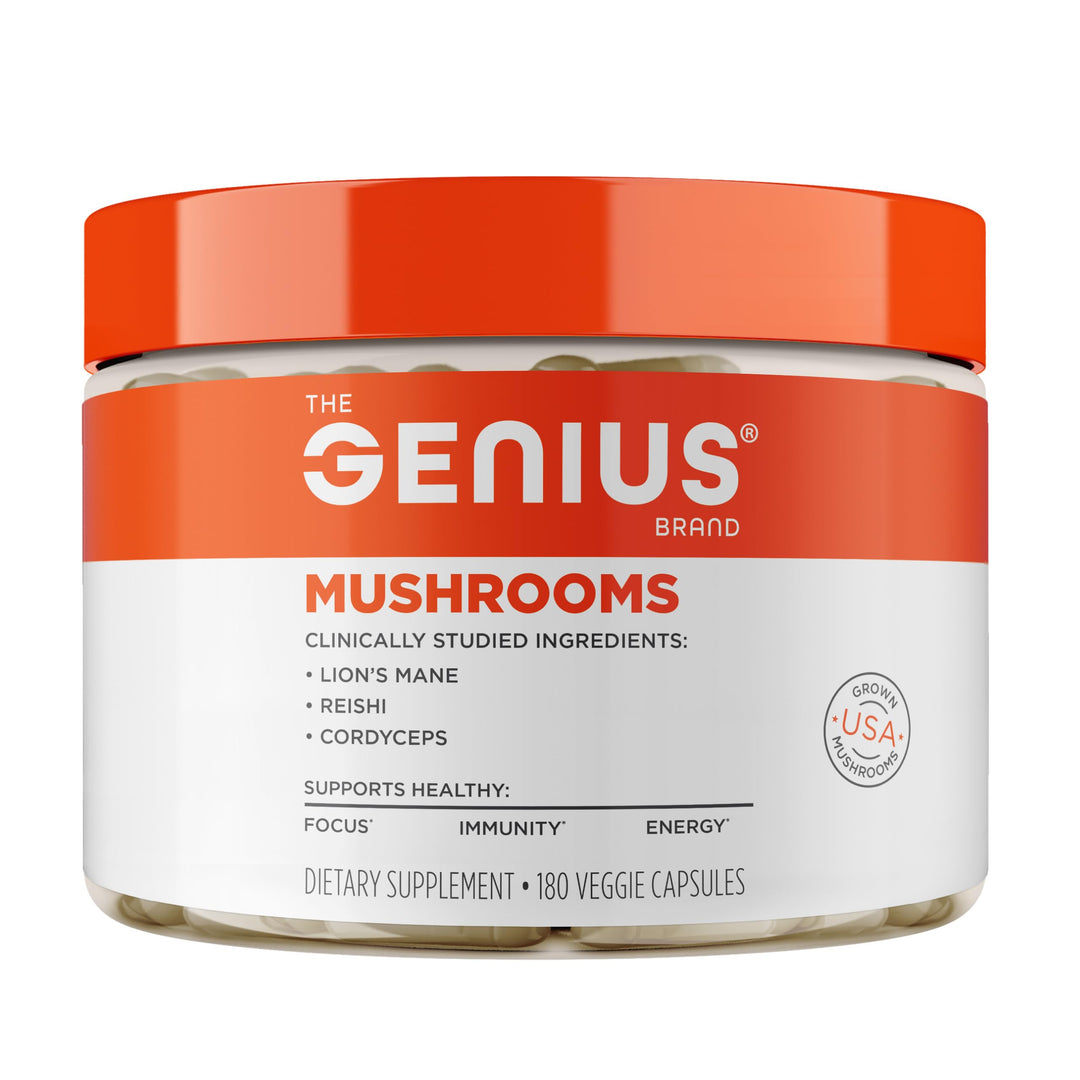 The Genius Brand Mushrooms, 180 Count