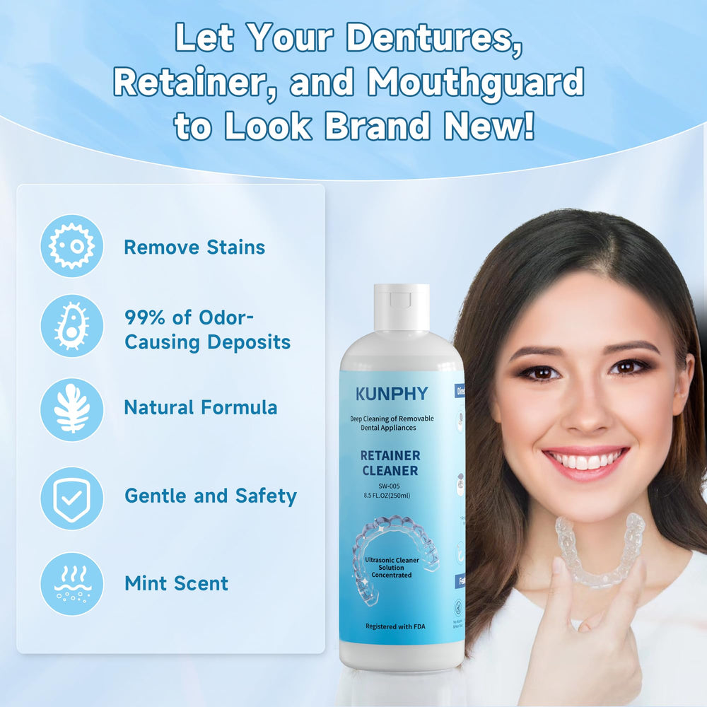 kunphy Ultrasonic Retainer Cleaner Solution, 8.5 oz