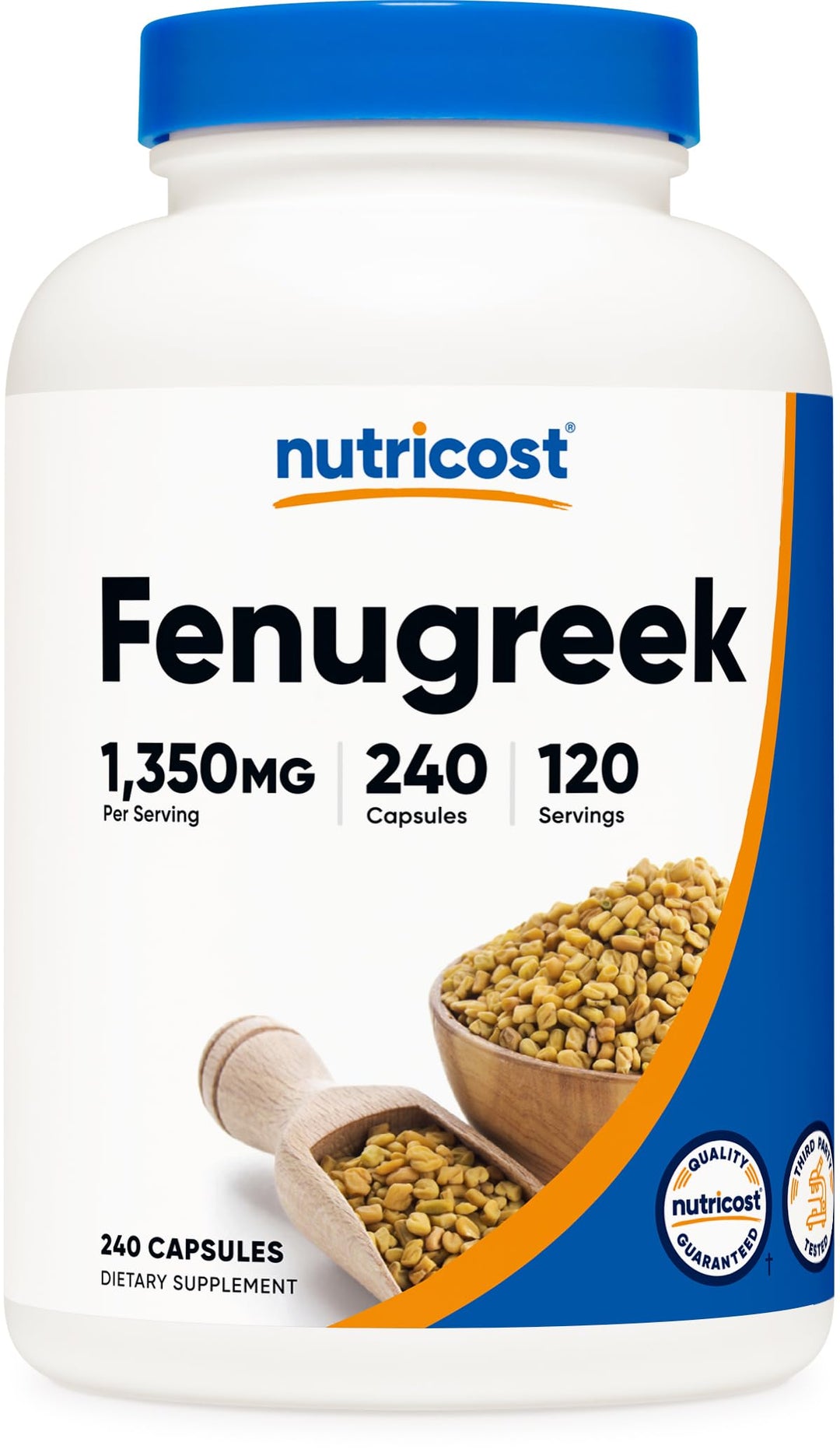 Nutricost Fenugreek Seed 1350 mg, 240 Count