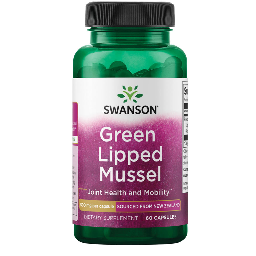 Swanson Green Lipped Mussel, 500 mg, 60 Count