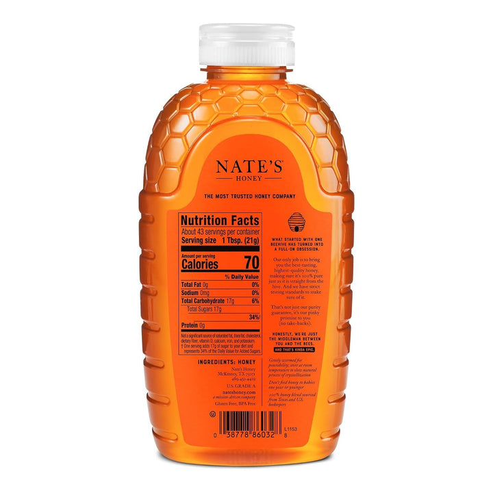 Nate's Honey Texas Honey, 32 oz