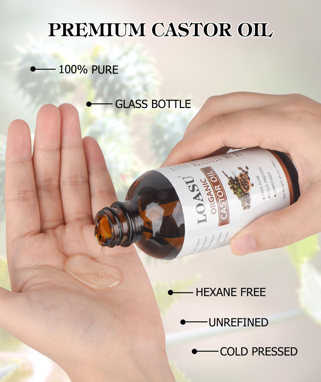 Loasu Castor Oil Pack Kit, 4 fl oz