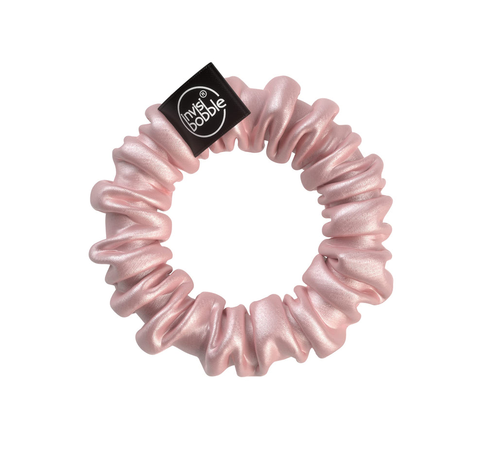 Invisibobble Sprunchie Slim Hair Scrunchies, Pink and Silver, 2 Count