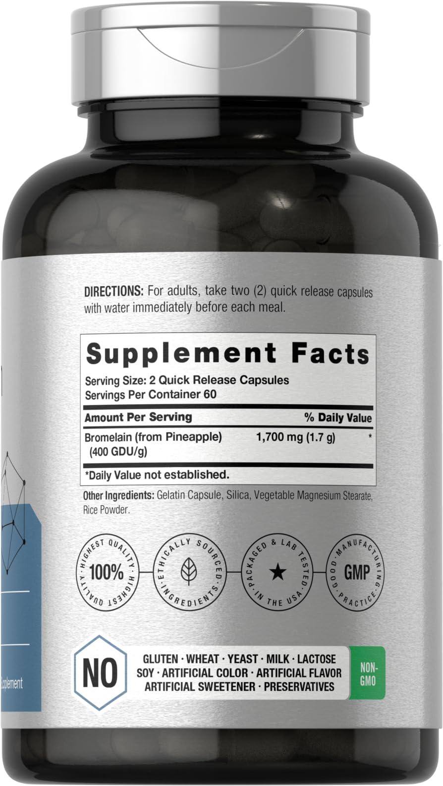 Horbäach Bromelain, 1700 mg, 120 Count