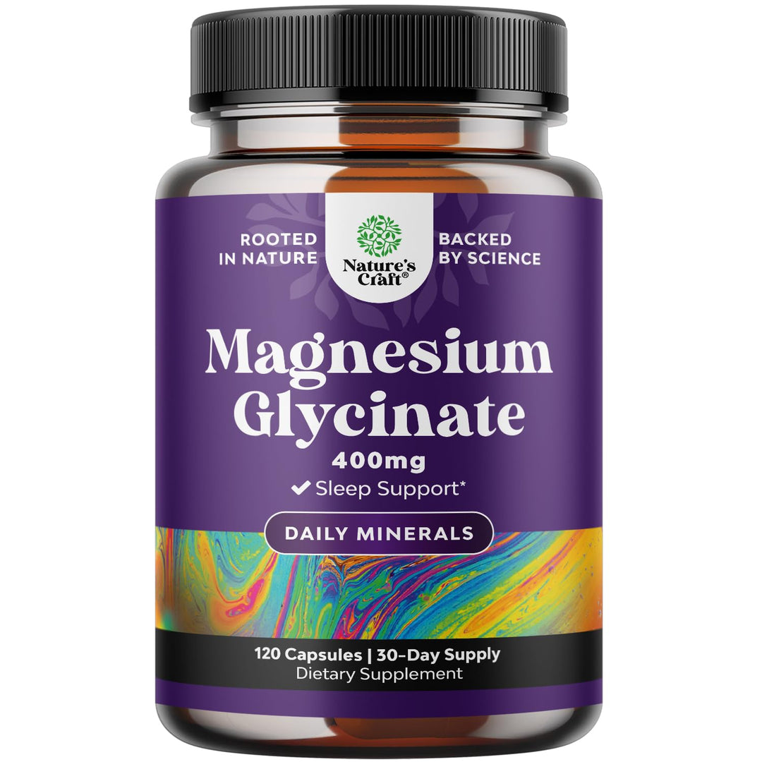 Natures Craft Magnesium Glycinate 400 mg Capsules, 120 Count