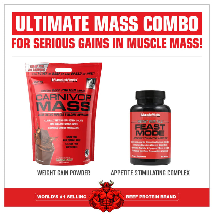 MuscleMeds Carnivor Mass, Chocolate Fudge, 10.4 lb