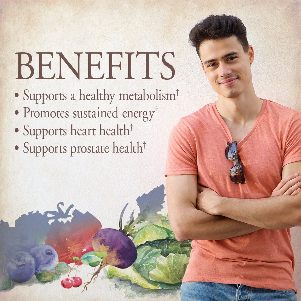 Garden of Life Mykind Organic Men Whole Food Multivitamin, 60 Count