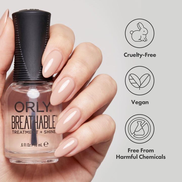 Orly Breathable Treatment And Shine, Clear Coat, 0.6 fl oz