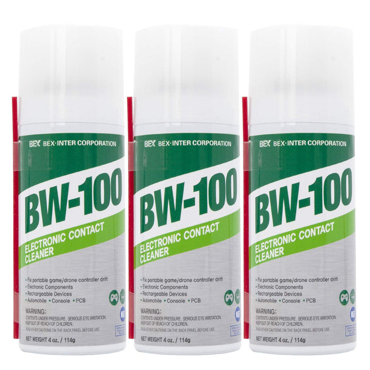 BW-100 Non-Flammable Electronic Contact Cleaner, 4 oz, Pack of 3