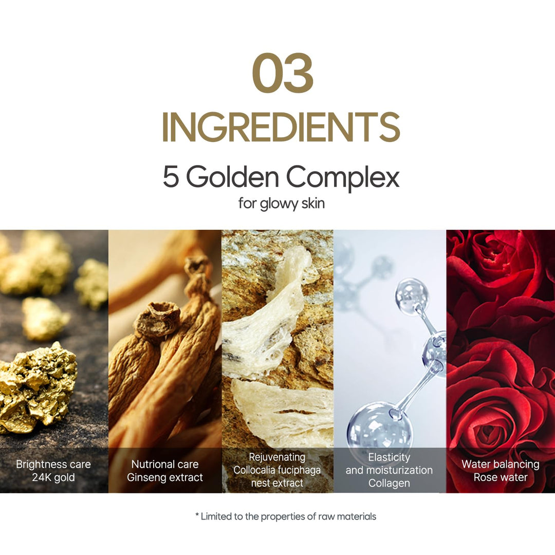 Petitfee Gold Hydrogel Mask, Pack of 5