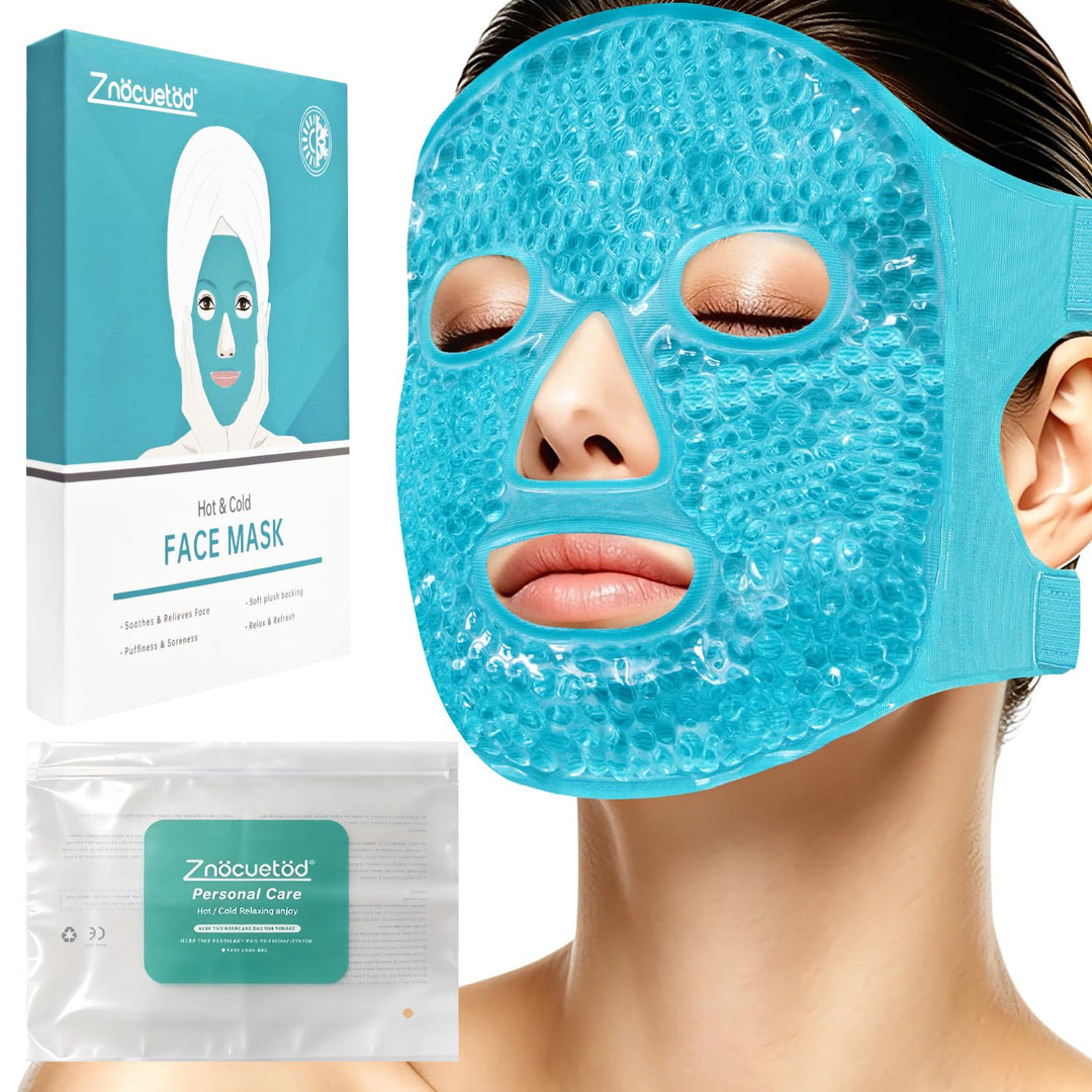 ZNÖCUETÖD Cold Face Eye Mask, Blue