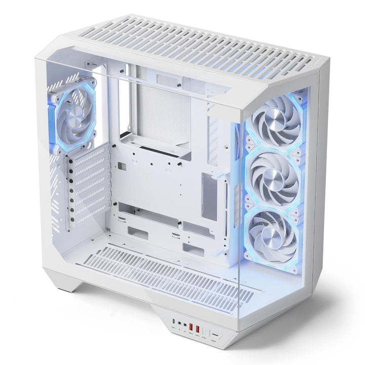 darkFlash Full-Tower ATX Gaming PC Case, White
